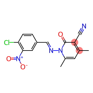 1-{[(E)-(4-chloro-3-nitrophenyl)methylidene]amino}-4,6-dimethyl-2-oxo-1,2-dihydro-3-pyridinecarbonitrile