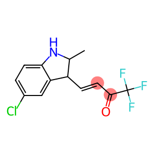 (E)-4-(5-CHLORO-2-METHYL-2,3-DIHYDRO-1H-INDOL-3-YL)-1,1,1-TRIFLUORO-BUT-3-EN-2-ONE