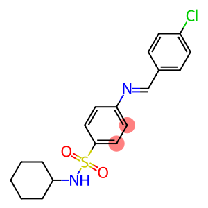 4-{[(E)-(4-chlorophenyl)methylidene]amino}-N-cyclohexylbenzenesulfonamide