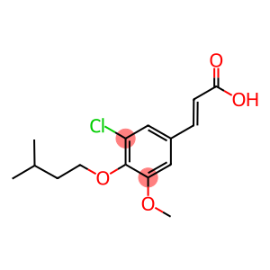 (2E)-3-[3-CHLORO-4-(ISOPENTYLOXY)-5-METHOXYPHENYL]ACRYLIC ACID