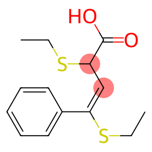 (E)-2,4-Bis(ethylthio)-4-phenyl-3-butenoic acid