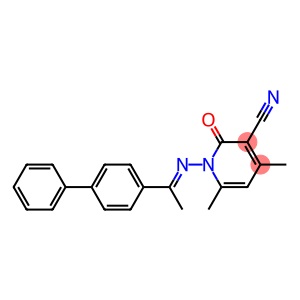 1-{[(E)-1-[1,1'-biphenyl]-4-ylethylidene]amino}-4,6-dimethyl-2-oxo-1,2-dihydro-3-pyridinecarbonitrile