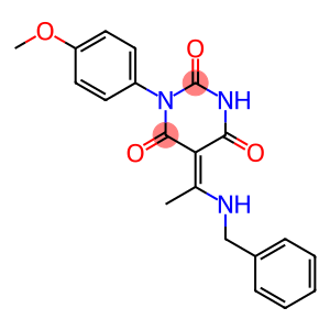 (5E)-5-[1-(BENZYLAMINO)ETHYLIDENE]-1-(4-METHOXYPHENYL)PYRIMIDINE-2,4,6(1H,3H,5H)-TRIONE