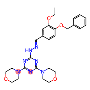 (E)-4,4'-(6-(2-(4-(BENZYLOXY)-3-ETHOXYBENZYLIDENE)HYDRAZINYL)-1,3,5-TRIAZINE-2,4-DIYL)DIMORPHOLINE