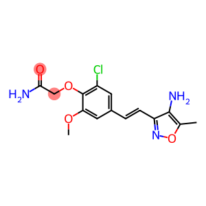 2-{4-[(E)-2-(4-amino-5-methylisoxazol-3-yl)vinyl]-2-chloro-6-methoxyphenoxy}acetamide