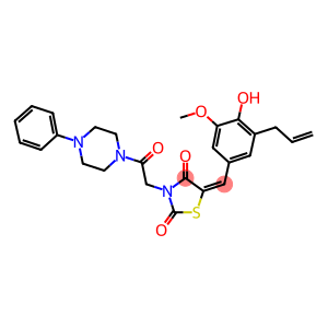 (E)-5-(3-ALLYL-4-HYDROXY-5-METHOXYBENZYLIDENE)-3-(2-OXO-2-(4-PHENYLPIPERAZIN-1-YL)ETHYL)THIAZOLIDINE-2,4-DIONE