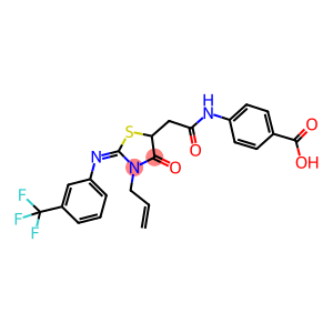 (E)-4-(2-(3-ALLYL-4-OXO-2-(3-(TRIFLUOROMETHYL)PHENYLIMINO)THIAZOLIDIN-5-YL)ACETAMIDO)BENZOIC ACID