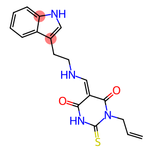 (5E)-1-ALLYL-5-({[2-(1H-INDOL-3-YL)ETHYL]AMINO}METHYLENE)-2-THIOXODIHYDROPYRIMIDINE-4,6(1H,5H)-DIONE