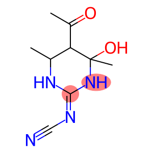 (2E)-5-ACETYL-4-HYDROXY-4,6-DIMETHYLTETRAHYDROPYRIMIDIN-2(1H)-YLIDENECYANAMIDE