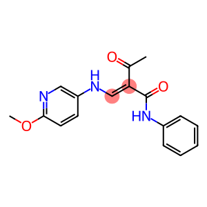 (E)-2-acetyl-3-[(6-methoxy-3-pyridinyl)amino]-N-phenyl-2-propenamide