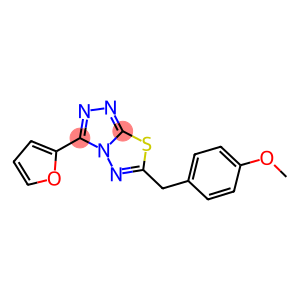 4-{[3-(2-furyl)[1,2,4]triazolo[3,4-b][1,3,4]thiadiazol-6-yl]methyl}phenyl methyl ether