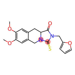 2-(2-FURYLMETHYL)-7,8-DIMETHOXY-3-THIOXO-2,3,10,10A-TETRAHYDROIMIDAZO[1,5-B]ISOQUINOLIN-1(5H)-ONE