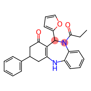 11-(2-furyl)-3-phenyl-10-propionyl-2,3,4,5,10,11-hexahydro-1H-dibenzo[b,e][1,4]diazepin-1-one