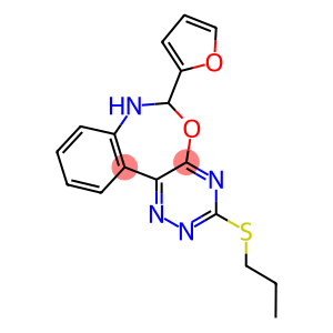 6-(2-FURYL)-3-(PROPYLTHIO)-6,7-DIHYDRO[1,2,4]TRIAZINO[5,6-D][3,1]BENZOXAZEPINE