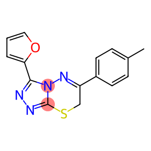 3-(2-furyl)-6-(4-methylphenyl)-7H-1,2,4-triazolo(3,4-b)(1,3,4)thiadiazine