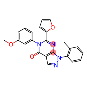 6-(2-furyl)-5-(3-methoxyphenyl)-1-(2-methylphenyl)-1,5-dihydro-4H-pyrazolo[3,4-d]pyrimidin-4-one