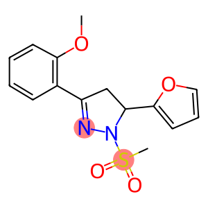 2-[5-(2-furyl)-1-(methylsulfonyl)-4,5-dihydro-1H-pyrazol-3-yl]phenyl methyl ether