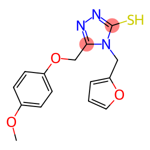 4-(2-FURYLMETHYL)-5-[(4-METHOXYPHENOXY)METHYL]-4H-1,2,4-TRIAZOLE-3-THIOL