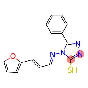 4-{[3-(2-furyl)-2-propenylidene]amino}-5-phenyl-4H-1,2,4-triazol-3-yl hydrosulfide