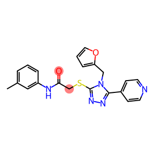 2-{[4-(furan-2-ylmethyl)-5-pyridin-4-yl-4H-1,2,4-triazol-3-yl]sulfanyl}-N-(3-methylphenyl)acetamide