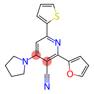 2-(2-Furanyl)-4-(pyrrolidin-1-yl)-6-(2-thienyl)pyridine-3-carbonitrile