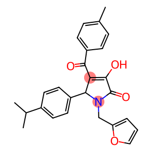 1-(FURAN-2-YLMETHYL)-3-HYDROXY-5-(4-ISOPROPYLPHENYL)-4-(4-METHYLBENZOYL)-1H-PYRROL-2(5H)-ONE