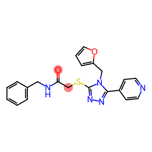 2-{[4-(furan-2-ylmethyl)-5-pyridin-4-yl-4H-1,2,4-triazol-3-yl]sulfanyl}-N-(phenylmethyl)acetamide