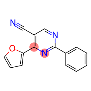 4-furan-2-yl-2-phenylpyrimidine-5-carbonitrile