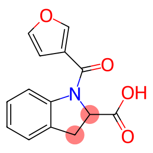 1-(furan-3-ylcarbonyl)-2,3-dihydro-1H-indole-2-carboxylic acid