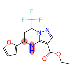 5-Furan-2-yl-7-trifluoromethyl-4,5,6,7-tetrahydro-pyrazolo[1,5-a]pyrimidine-3-carboxylicacidethylester