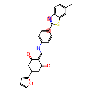 5-(FURAN-2-YL)-2-((4-(6-METHYLBENZO[D]THIAZOL-2-YL)PHENYLAMINO)METHYLENE)CYCLOHEXANE-1,3-DIONE