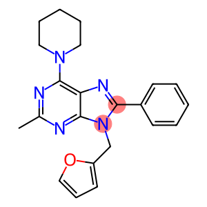 9-((FURAN-2-YL)METHYL)-2-METHYL-8-PHENYL-6-(PIPERIDIN-1-YL)-9H-PURINE