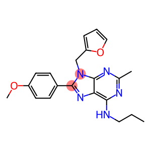 9-((FURAN-2-YL)METHYL)-8-(4-METHOXYPHENYL)-2-METHYL-N-PROPYL-9H-PURIN-6-AMINE