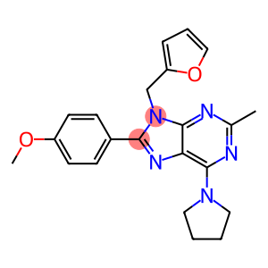 9-((FURAN-2-YL)METHYL)-8-(4-METHOXYPHENYL)-2-METHYL-6-(PYRROLIDIN-1-YL)-9H-PURINE