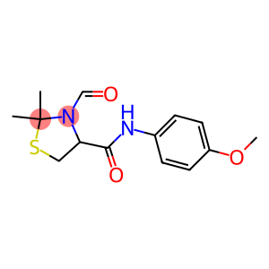 3-formyl-N-(4-methoxyphenyl)-2,2-dimethyl-1,3-thiazolidine-4-carboxamide