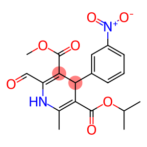 2-Formyl-4-(3-nitrophenyl)-6-methyl-1,4-dihydro-3,5-pyridinedicarboxylic acid 3-methyl 5-isopropyl ester