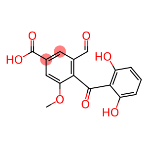 3-Formyl-5-methoxy-4-(2,6-dihydroxybenzoyl)benzoic acid