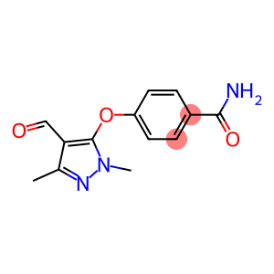 4-[(4-formyl-1,3-dimethyl-1H-pyrazol-5-yl)oxy]benzamide