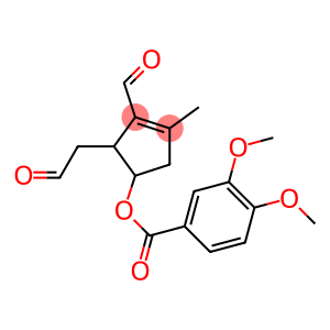 2-formyl-5-(3',4'-dimethoxybenzoyloxy)-3-methyl-2-cyclopentene-1-acetaldehyde