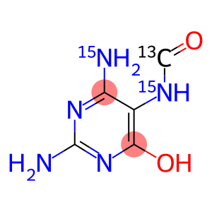 5-FORMAMIDO-2,4-DIAMINO-6-HYDROXYPYRIMIDINE (FORMYL-13C, 4-AMINO-5-AMIDO-15N2)