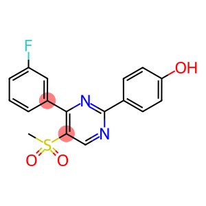 4-[4-(3-FLUOROPHENYL)-5-(METHYLSULPHONYL)PYRIMIDIN-2-YL]PHENOL