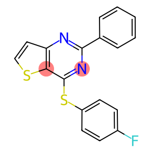 4-[(4-FLUOROPHENYL)SULFANYL]-2-PHENYLTHIENO[3,2-D]PYRIMIDINE