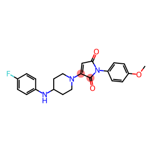 3-[4-(4-FLUOROANILINO)-1-PIPERIDINYL]-1-(4-METHOXYPHENYL)-1H-PYRROLE-2,5-DIONE