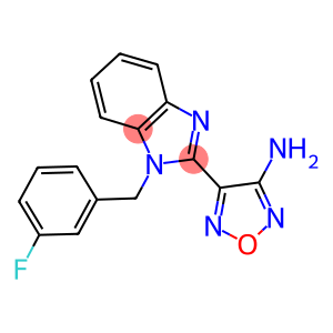 4-[1-(3-FLUOROBENZYL)-1H-BENZIMIDAZOL-2-YL]-1,2,5-OXADIAZOL-3-AMINE