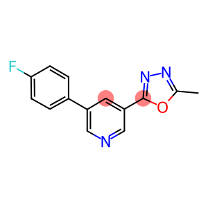 3-(4-FLUOROPHENYL)-5-(5-METHYL-1,3,4-OXADIAZOL-2-YL)PYRIDINE