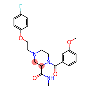 4-[2-(4-FLUOROPHENOXY)ETHYL]-1-(3-METHOXYBENZOYL)-N-METHYLPIPERAZINE-2-CARBOXAMIDE