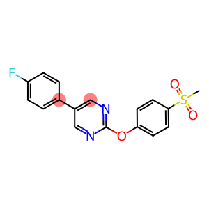 5-(4-FLUOROPHENYL)-2-[4-(METHYLSULFONYL)PHENOXY]PYRIMIDINE