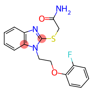 2-((1-[2-(2-FLUOROPHENOXY)ETHYL]-1H-BENZIMIDAZOL-2-YL)THIO)ACETAMIDE