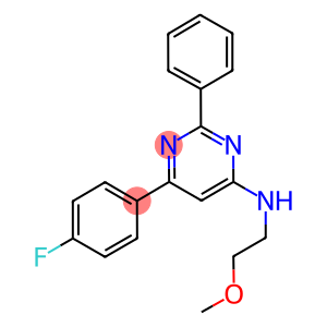 6-(4-FLUOROPHENYL)-N-(2-METHOXYETHYL)-2-PHENYLPYRIMIDIN-4-AMINE