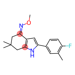 (2-(4-FLUORO-3-METHYLPHENYL)-6,6-DIMETHYL(5,6,7-TRIHYDROINDOL))-4-O-METHYLOXIME